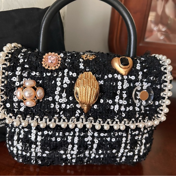 NWT Kurt Geiger Black and Gold Mini Bag with Elegant Accents (Cross listed) - Picture 4 of 13